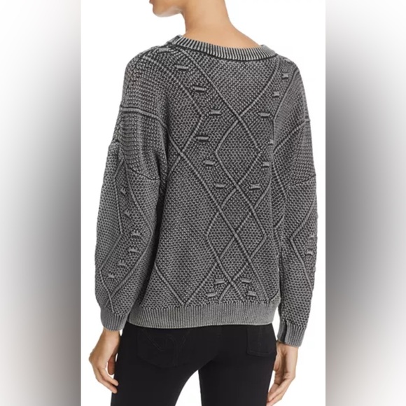 RAILS LISETTE TEXTURED CREWNECK VINTAGE BLACK INDIE GRUNGE SWEATER SIZE LARGE - Picture 4 of 12